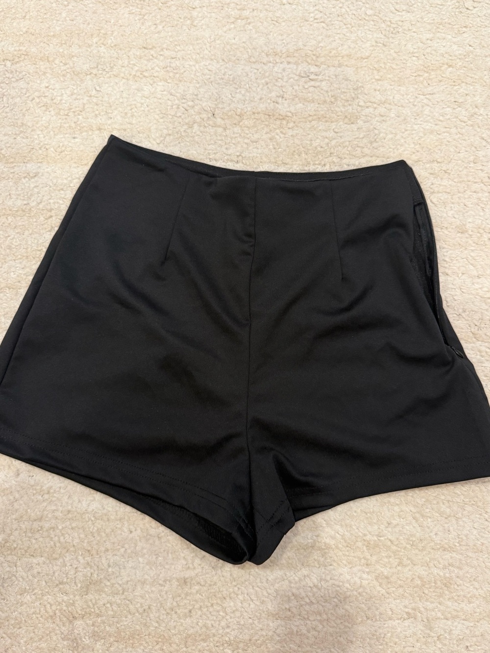 Black High-Waist Women's Micro Shorts